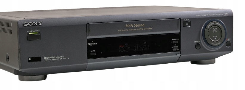 SONY SLV-E717 SZARY magnetowid VIDEO VHS vcr z pilotem JOG Hi-Fi STEREO