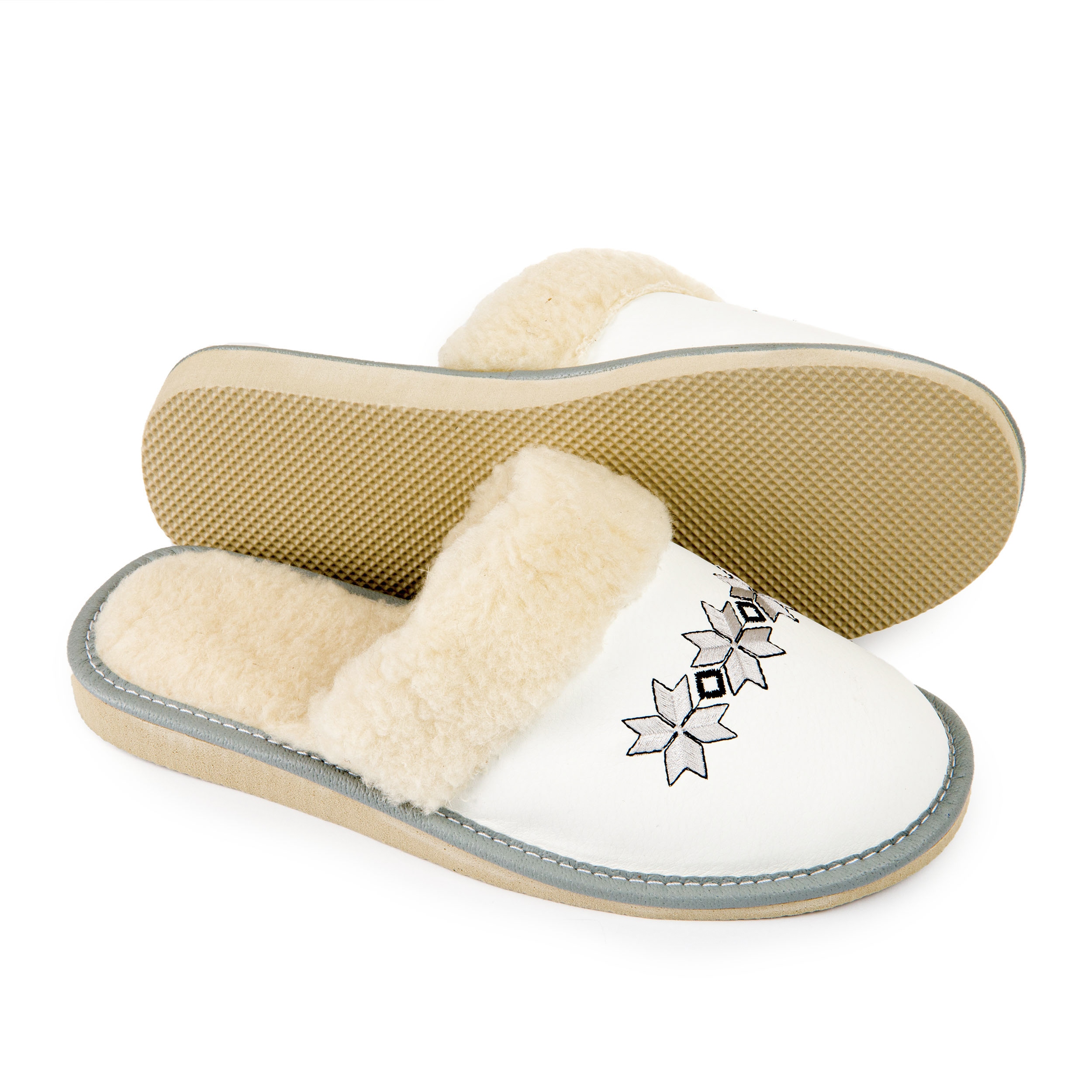 

Pantofle Damskie Z Wełny Owczej Ciepłe Bambosze