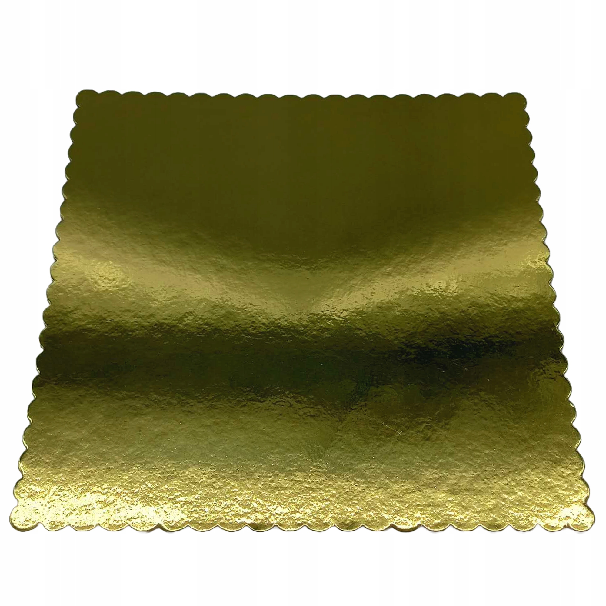 5 SZT PODKŁADY POD TORT CIASTO 30 CM KWADRATOWY ZŁOTY POŁYSK GRUBY SZTYWNY