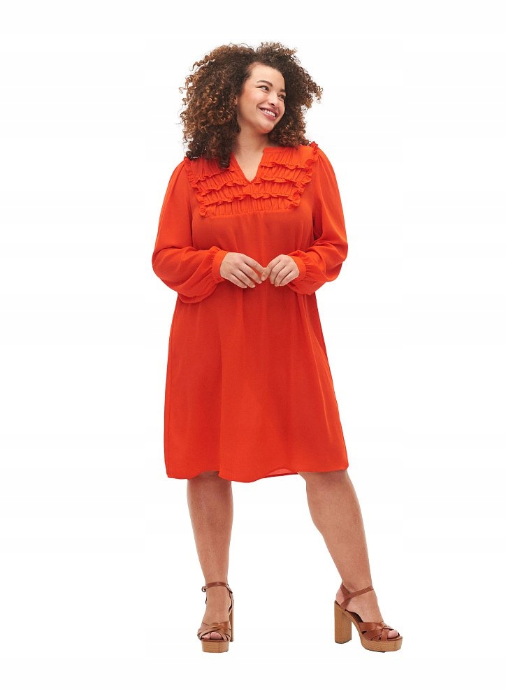 Elegantní Šaty Volánek Zizzi plus velikost 211B 52