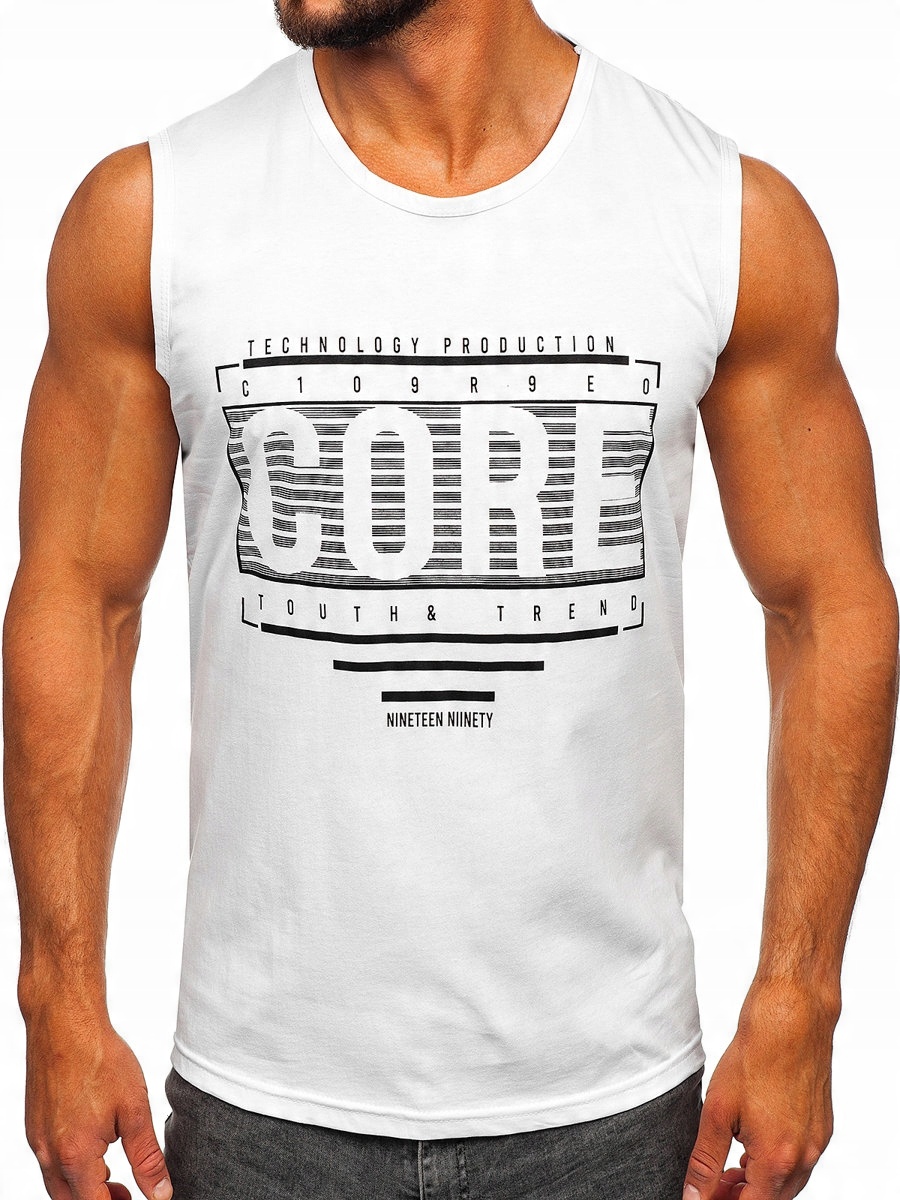 

Koszulka Tank Top Męska Biała 14806 ROZMIAR_2XL