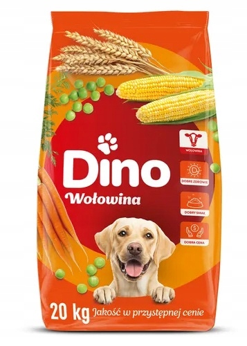 Suché krmivo pro psy s hovězím masem Dino 20 kg