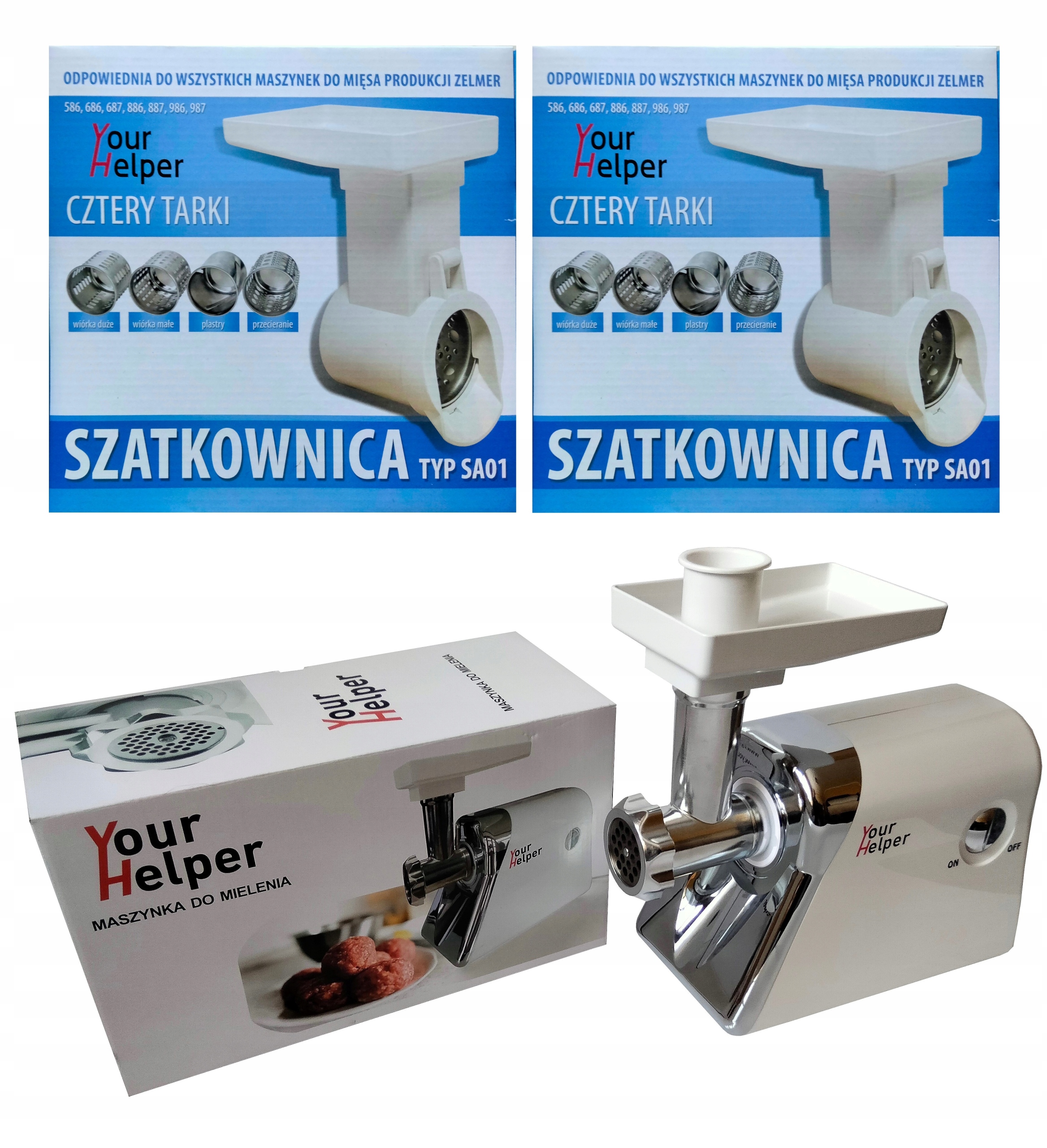 Elektrický mlynček 2x krájač YourHelper kuchynský robot