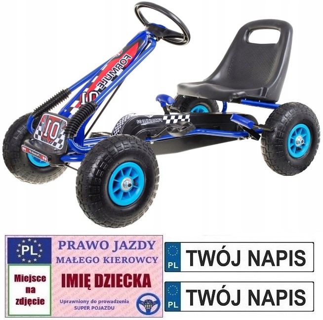 GOKART Air NA PEDAŁY POMPOWANE KOŁA HAMULEC
