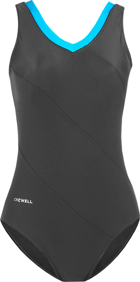 Crowell Kostium kąpielowy damski Angie szary/niebieski