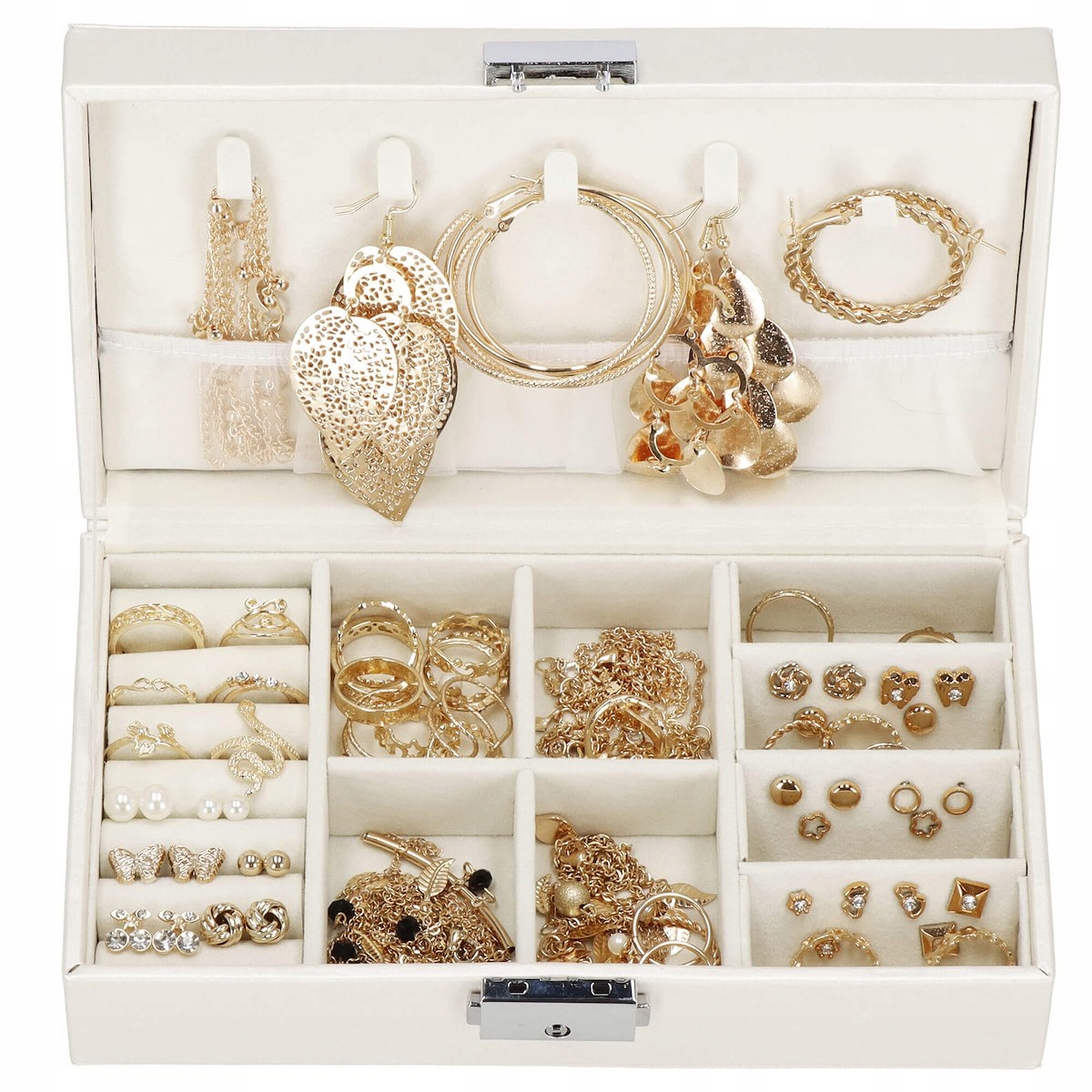 ORGANIZER NA BIŻUTERIĘ SZKATUŁKA KUFEREK PUDEŁKO ELEGANCKI KASETKA ETUI Marka Springos