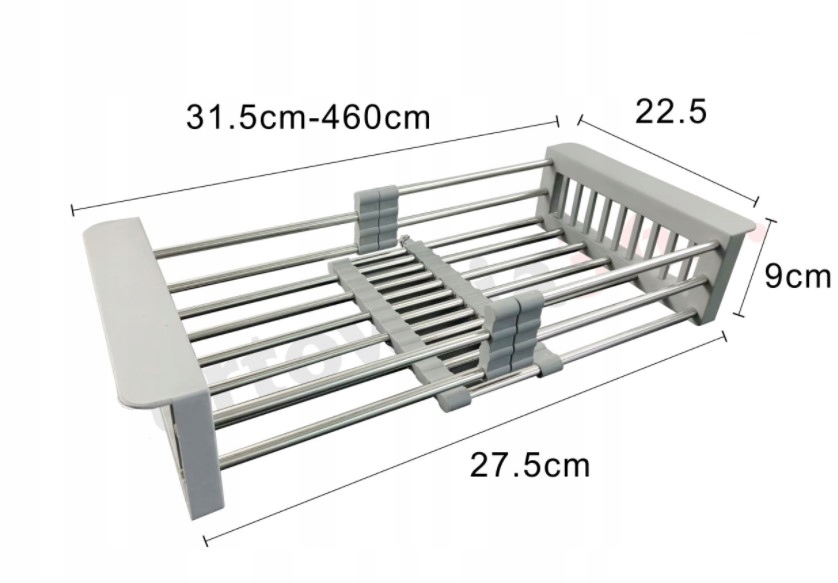 OCIEKACZ ROZSUWANY NA ZLEW SUSZARKA SZARY Kod producenta 251027