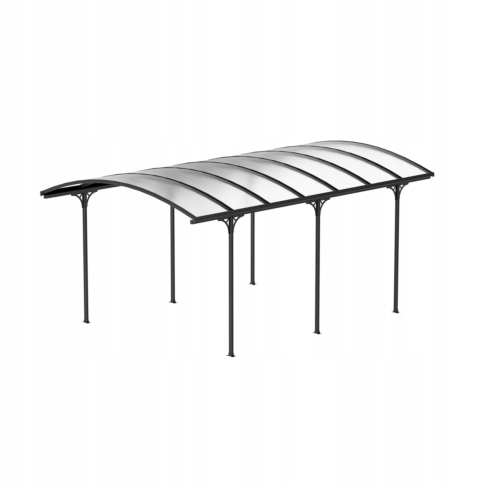 Wiata zadaszenie garażowe Nordvic Frej 3x5 poliwęglan 6mm Cold Grey