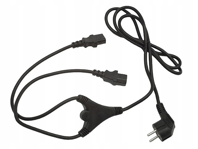 

Kabel Zasilający Y Rozdzielacz 1,8m 1x EURO-2x C13