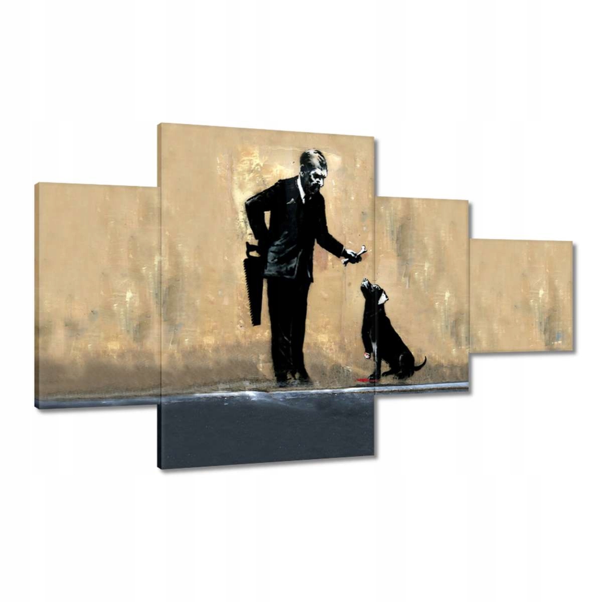 Obrazy 130x80 Banksy Dobrý pejsek Pes