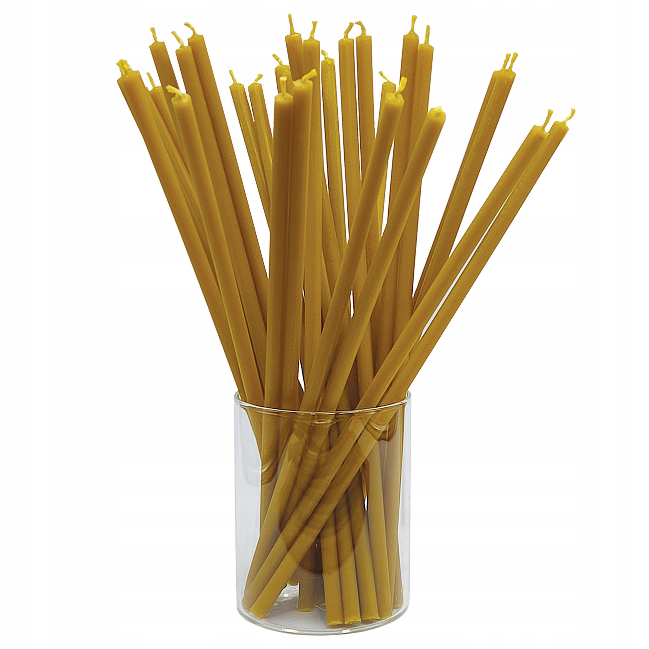 Prírodné cirkevné rituálne sviečky z včelieho vosku 26cm 150ks bonus