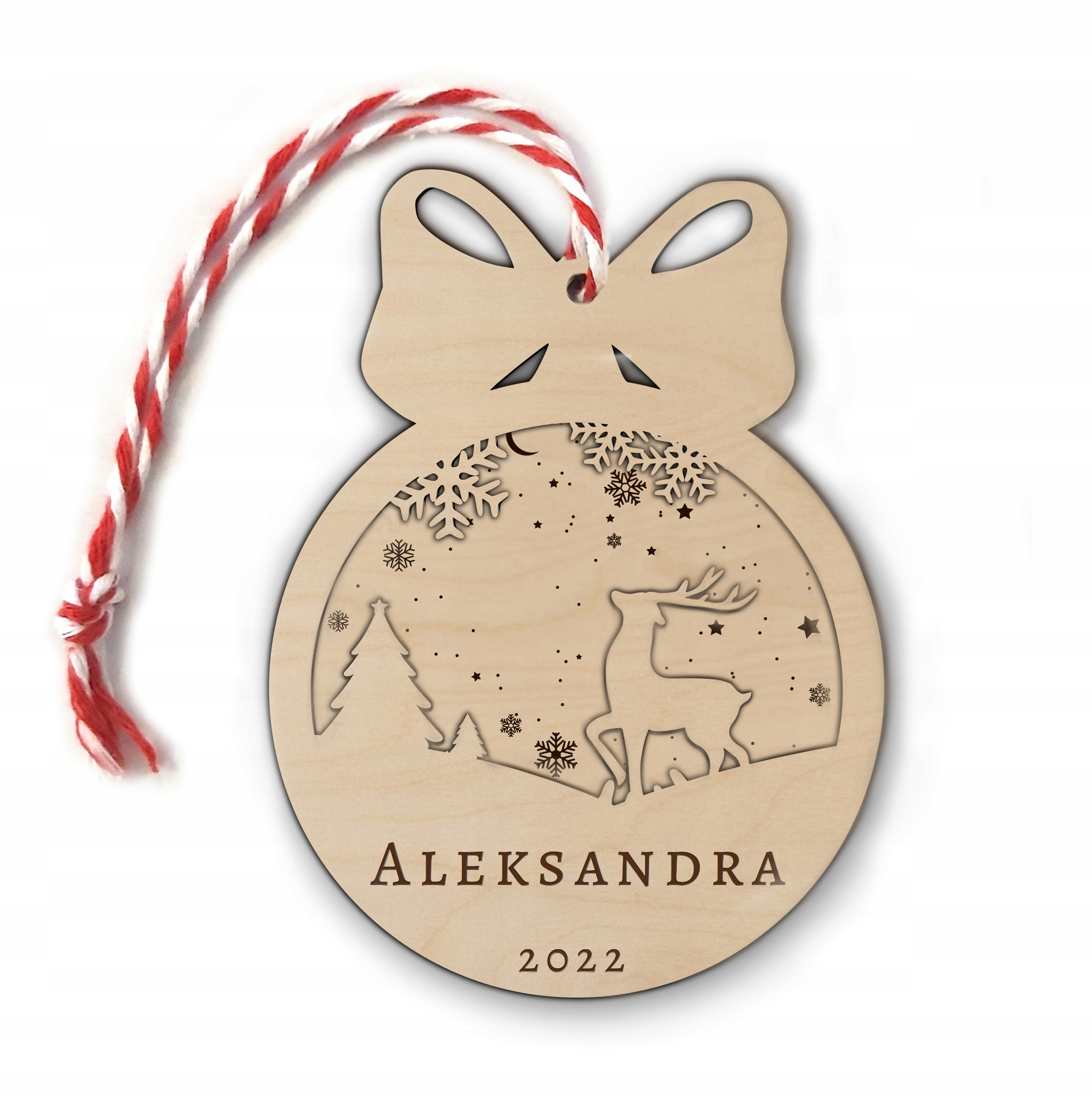 

Drewniana Bombka Z Imieniem