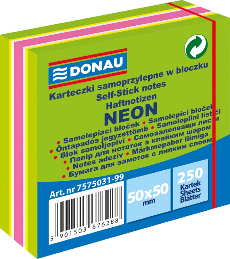 

kostka samoprzylepna zielony bloczek karteczki