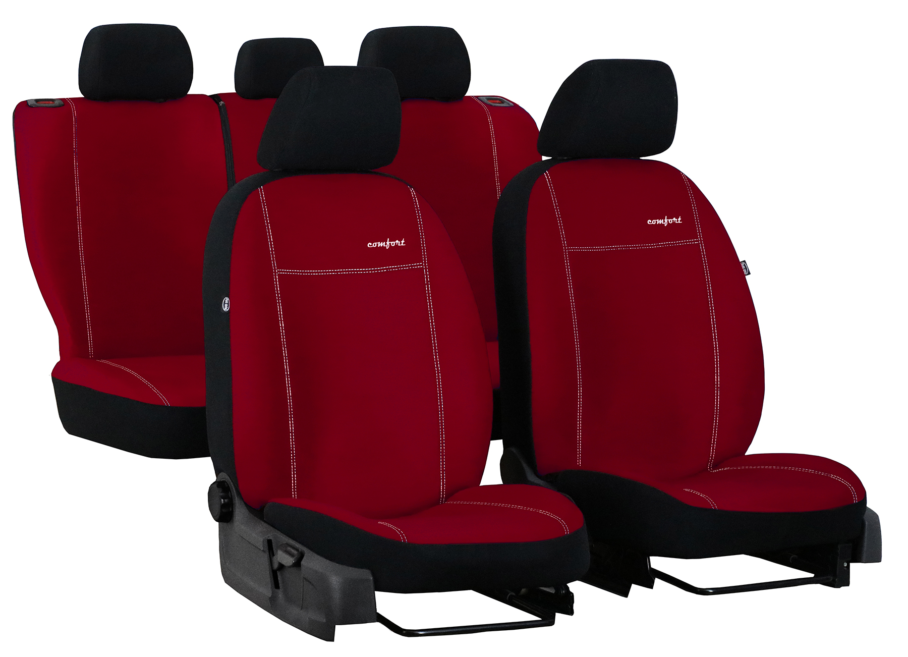 

Pokrowce uniwersalne Comfort alkantara czerwone