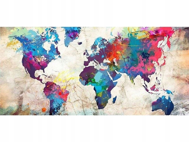 Velká Výšivka Diamantová 120x60cm, Mapa, Obraz, Mozaik