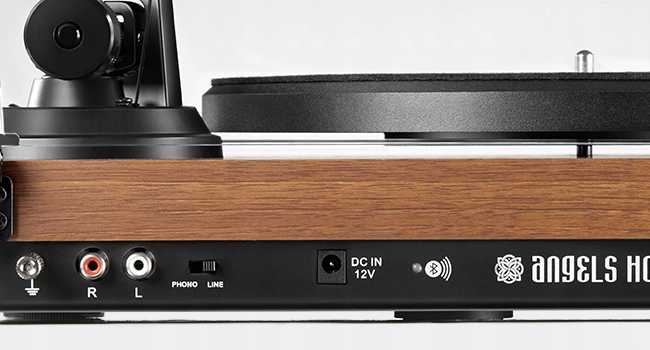 ANGELS HORN Gramofon winylowy Bluetooth, gramofon retro brązowy do winyli Kolor brązowy