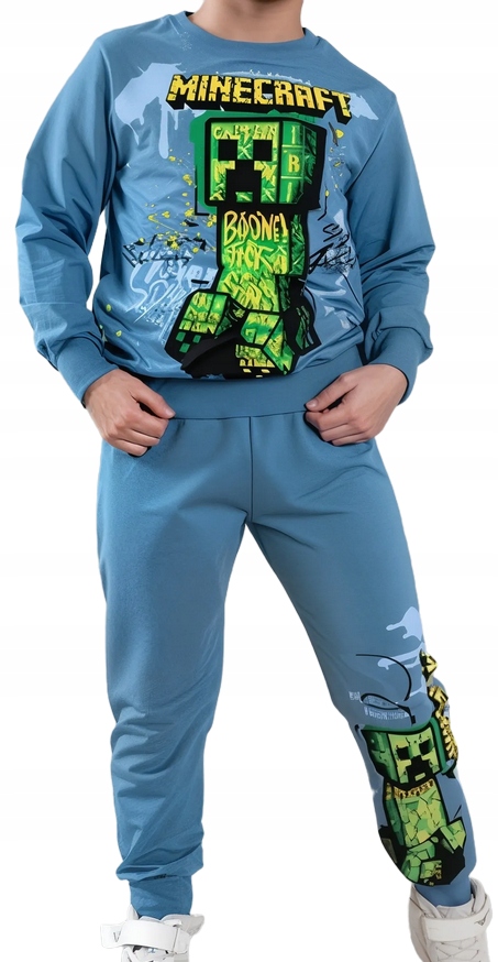 Dres minecraft 134 bluza spodnie komplet