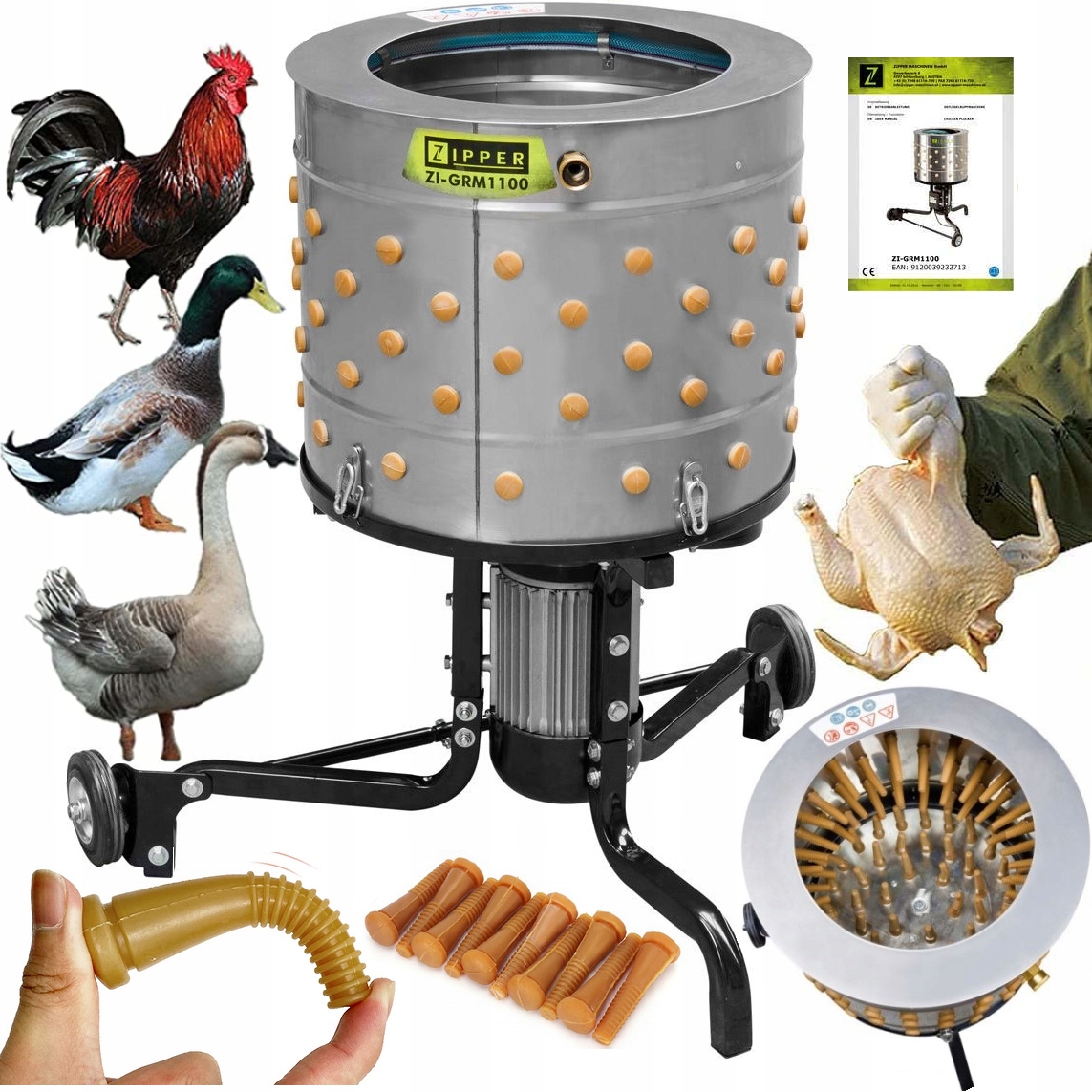 Skubarka Elektryczna do skubania Kur Drobiu z Piór