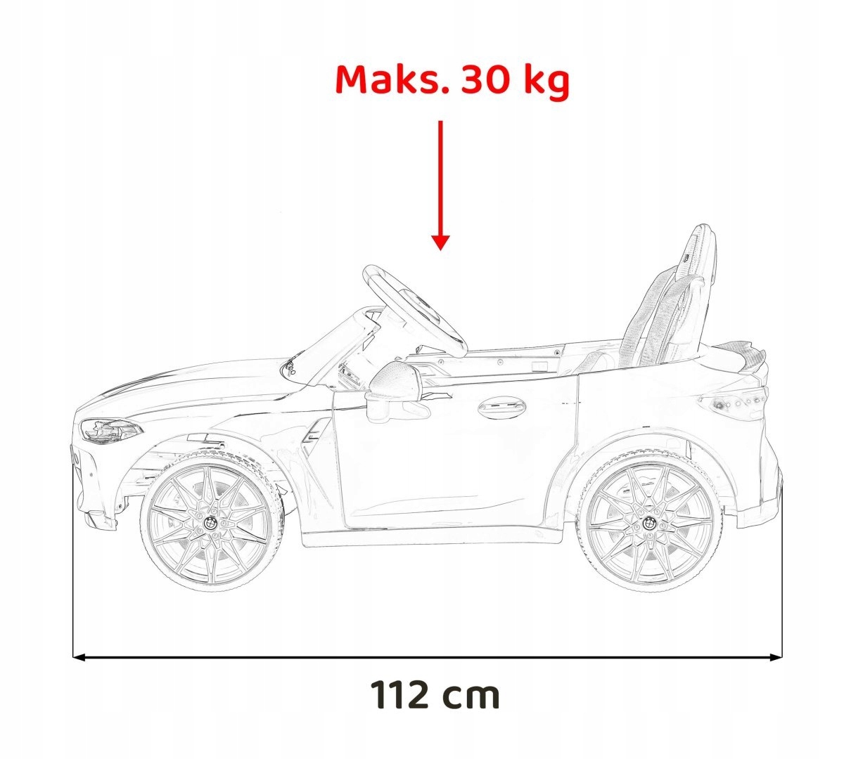 Pojazd Bmw M4 Żółty
