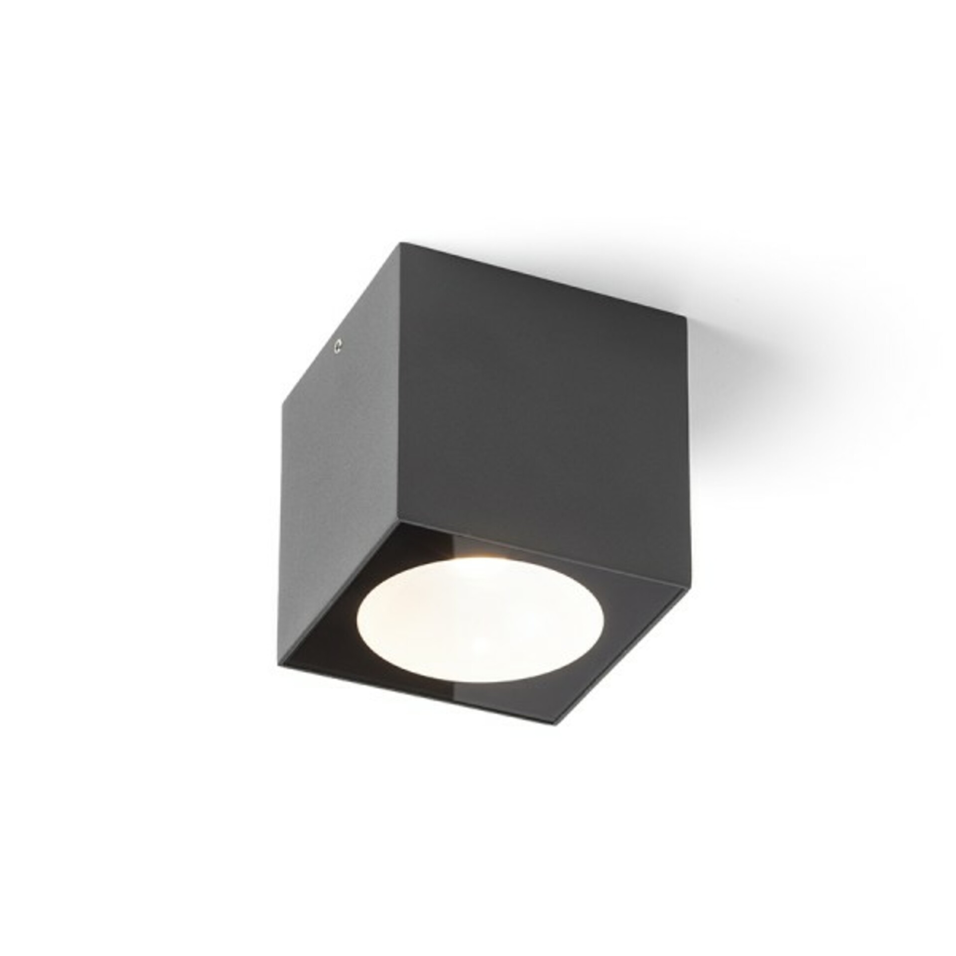 Rendl Senza Sq Led stropné svietidlo 6W IP65 antracit číre sklo 3000K