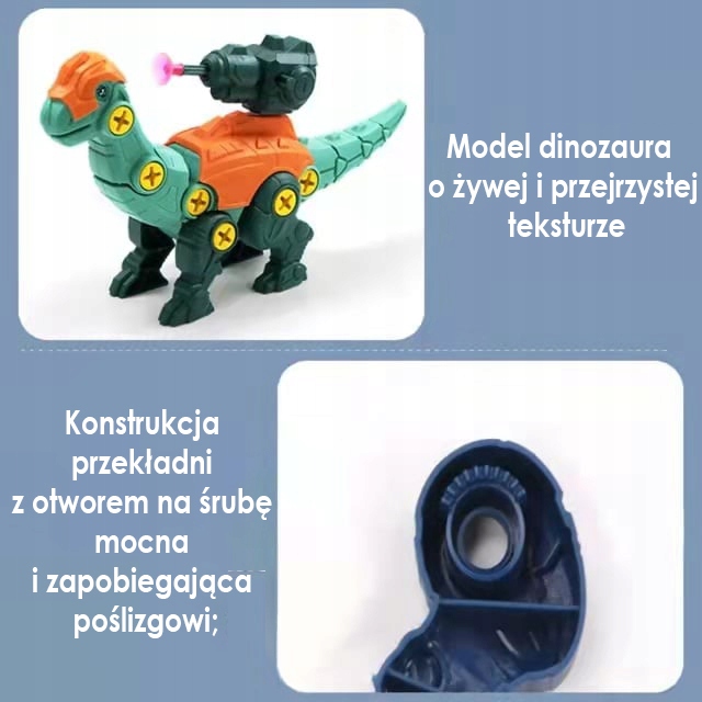 Dreamon Take Apart Dinosaur, zestaw DIY, wyrzutnia Materiał Guma Plastik