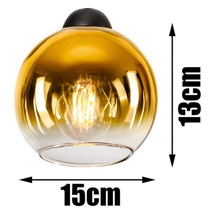 LAMPA SZKLANA WISZĄCA SUFITOWA ŻYRANDOL KULE LED Zasilanie sieciowe