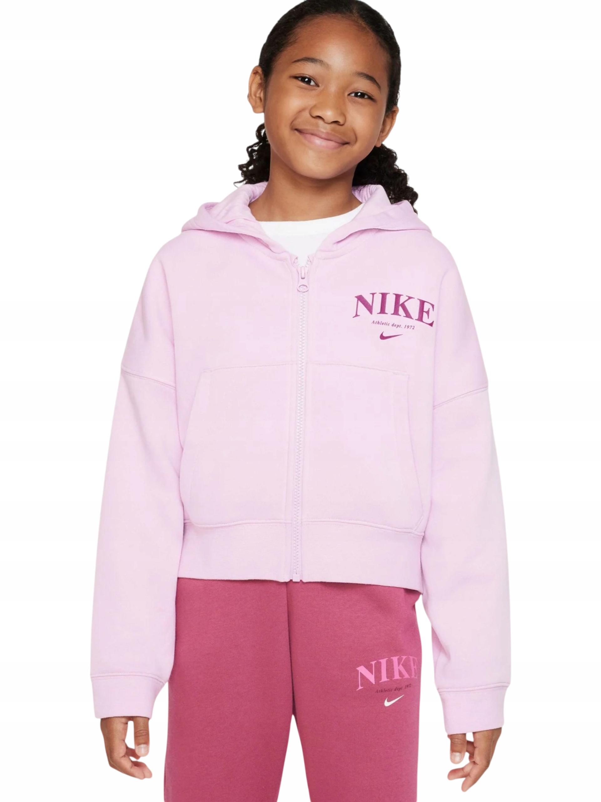 Bluza dziewczęca młodzieżowa Nike G Nsw Trend Flc Fz Hoodie DV2565-676