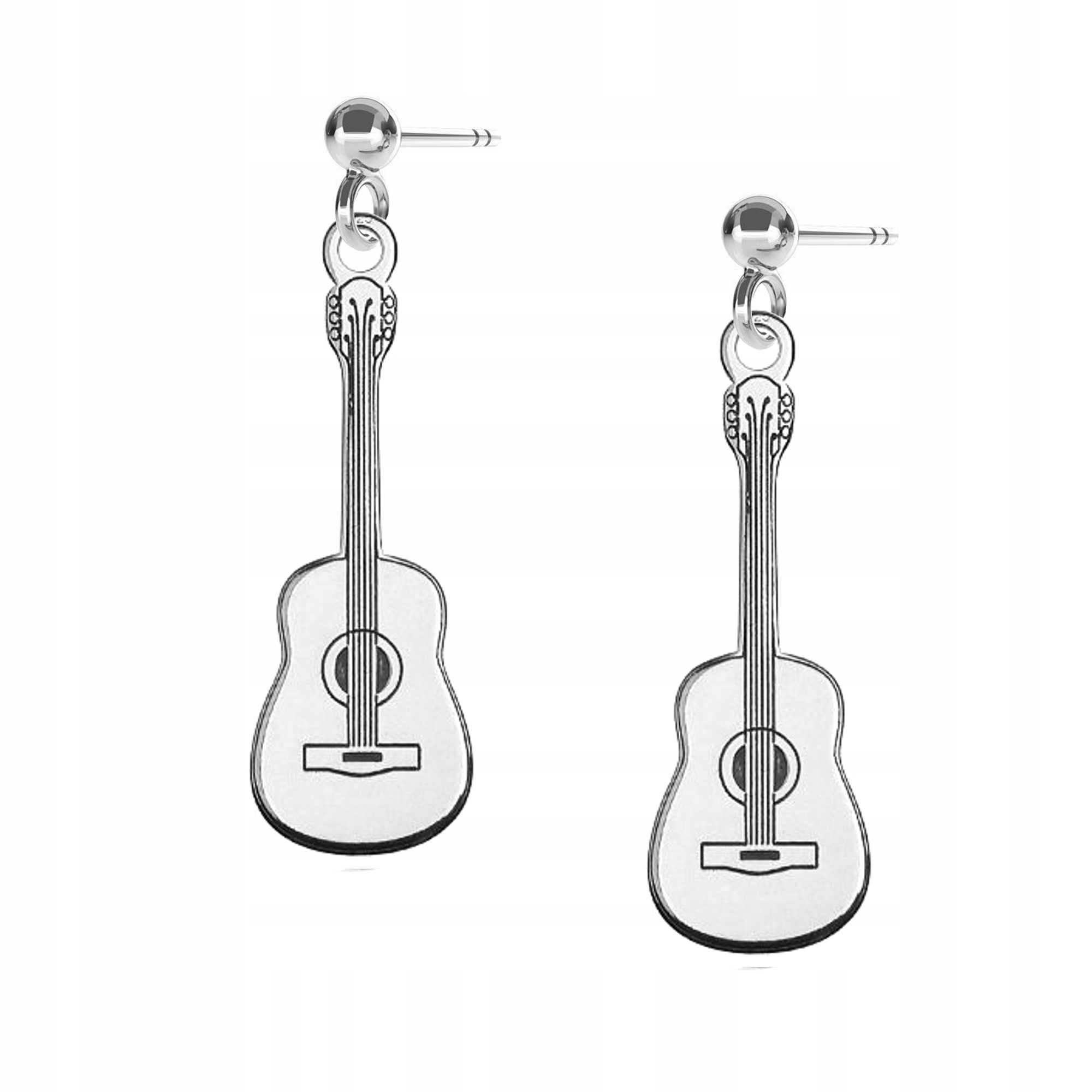 

Srebrne Kolczyki Gitara Klasyczna srebro 925