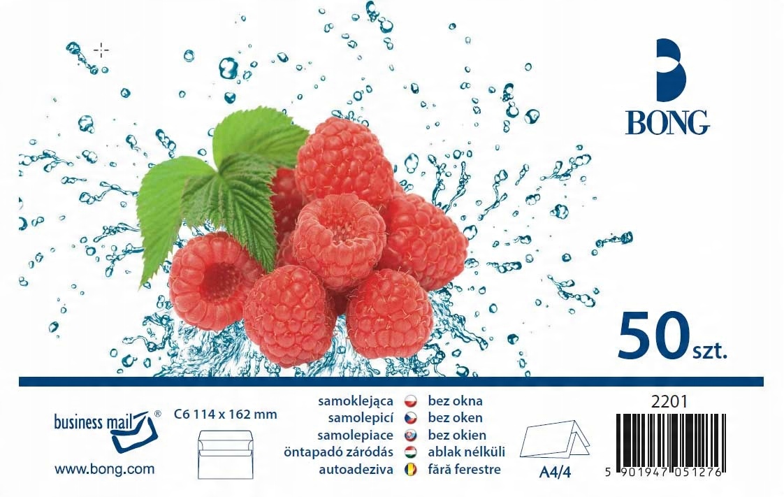 

Koperty listowe biurowe białe C6 2201 50 szt Bong