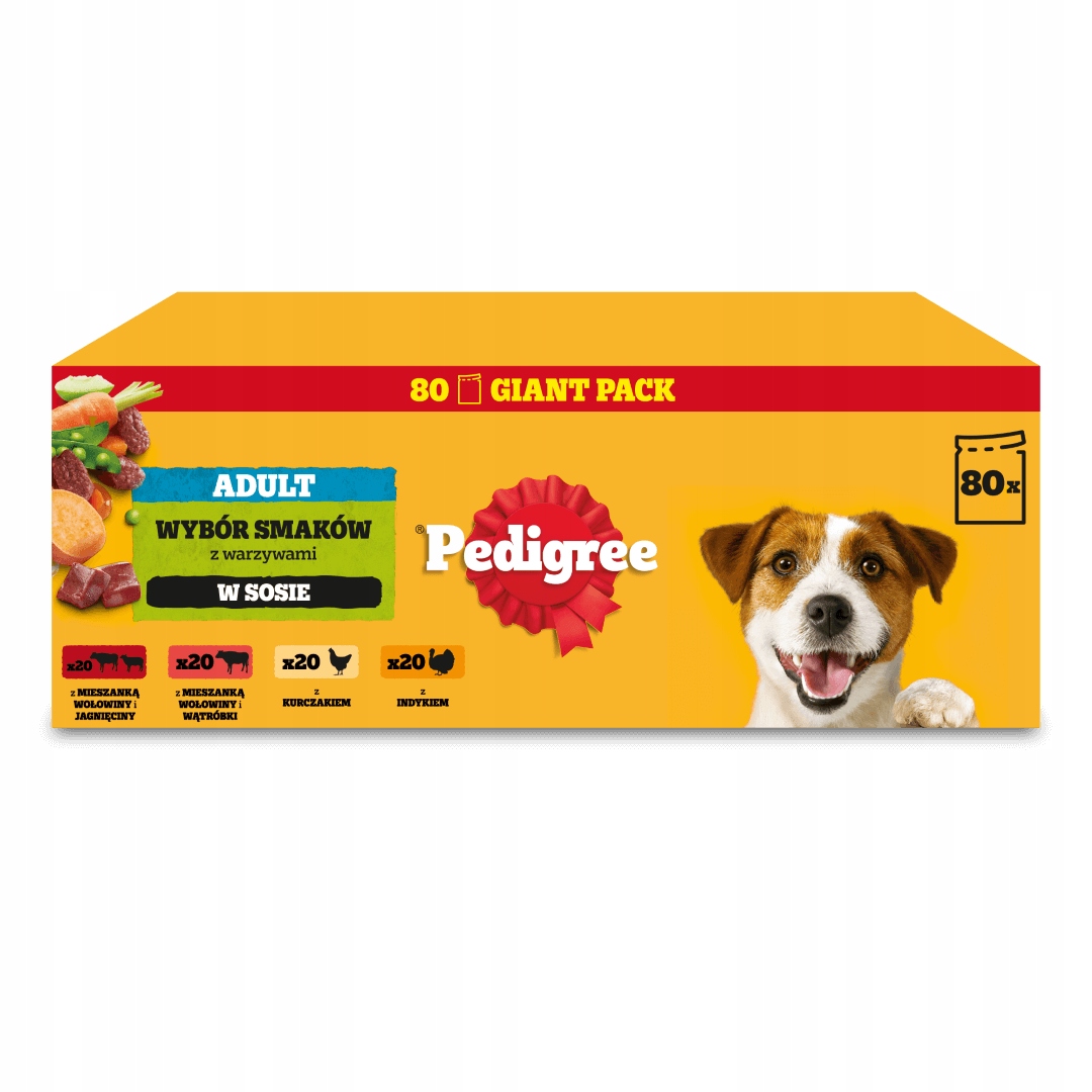 Levně Pedigree Adult Vlhké Krmivo pro psa 80x100 g Výběr příchutí v omáčce