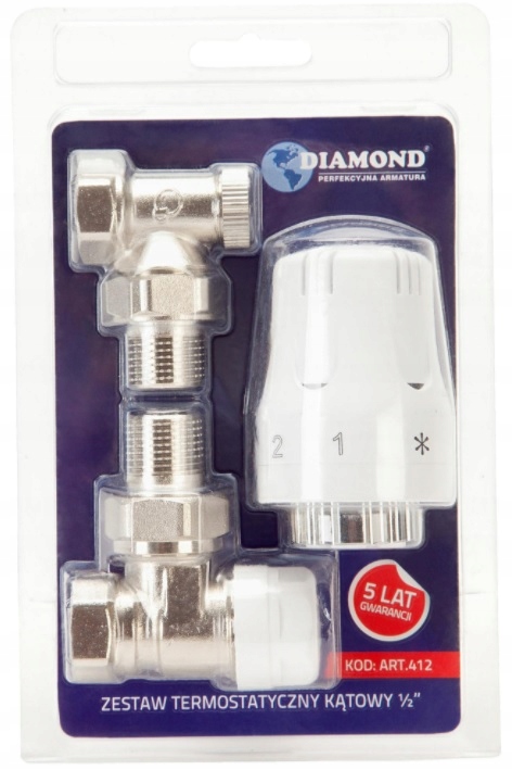 

Zestaw Termostatyczny Kątowy 1/2' Diamond