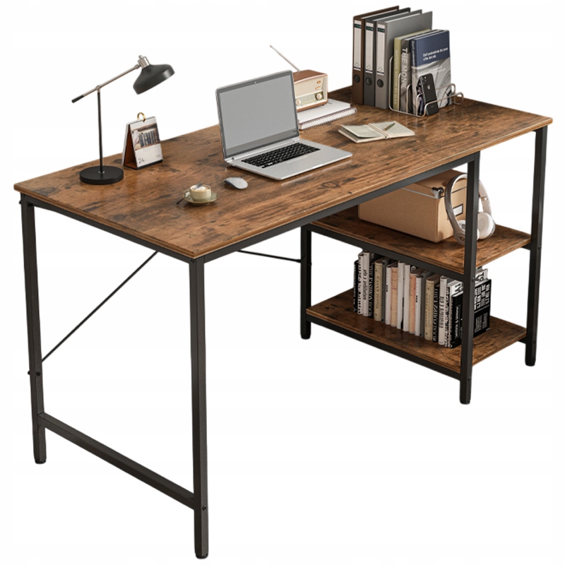 Počítačový Stůl Kovový Herní Loftový Industriální 2 Police 120 CM