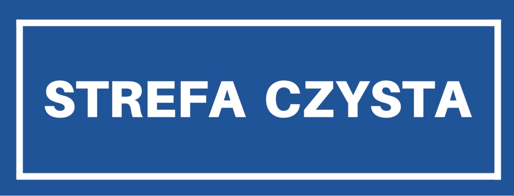 

Tabliczka Strefa Czysta Pcv