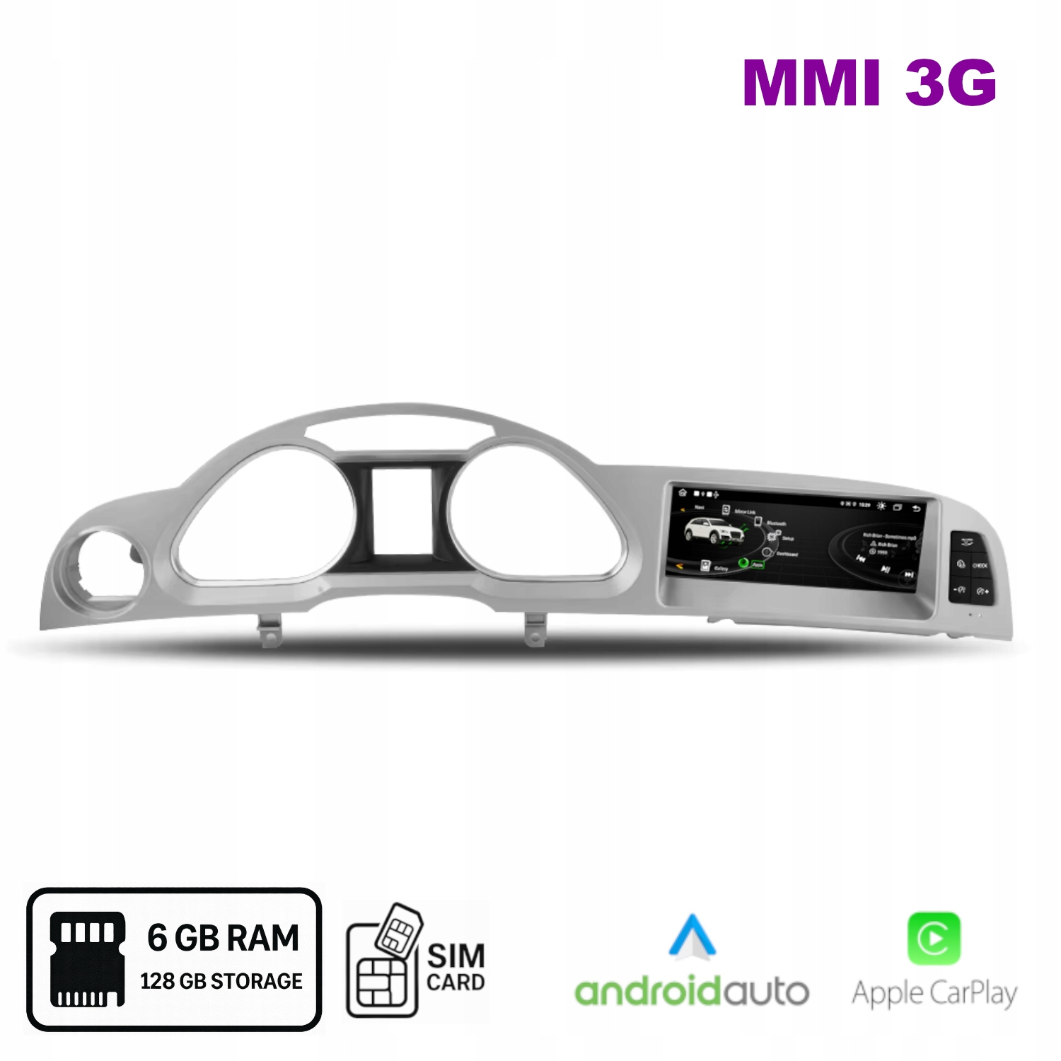 Radio Android do Audi A6 C6 (2009-2011) MMI 3G Android Auto Carplay Wi-Fi