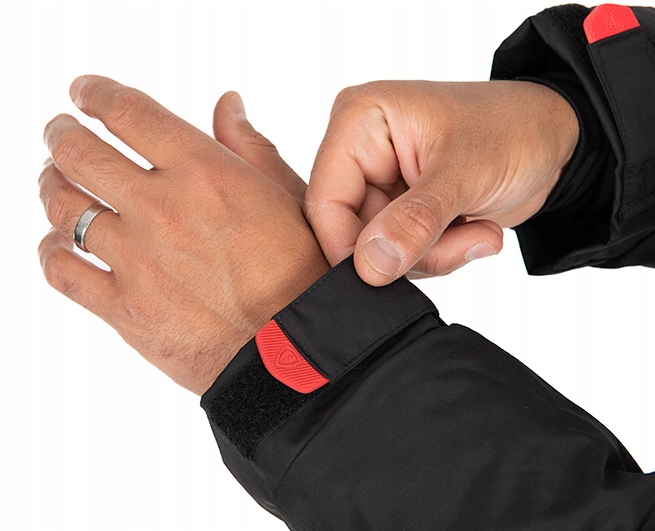 KOMBINEZON FOX RAGE WINTER SUIT L ZIMOWY Cechy dodatkowe elementy odblaskowe regulowane mankiety regulowane nogawki ściągany kaptur