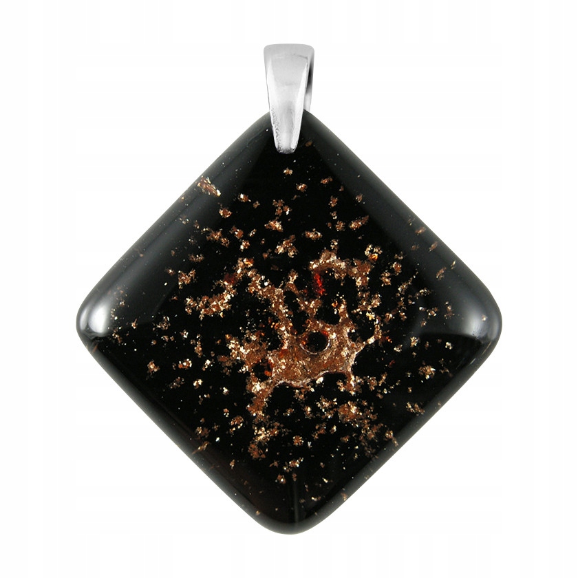 Dámský přívěsek Harf černé sklo murano