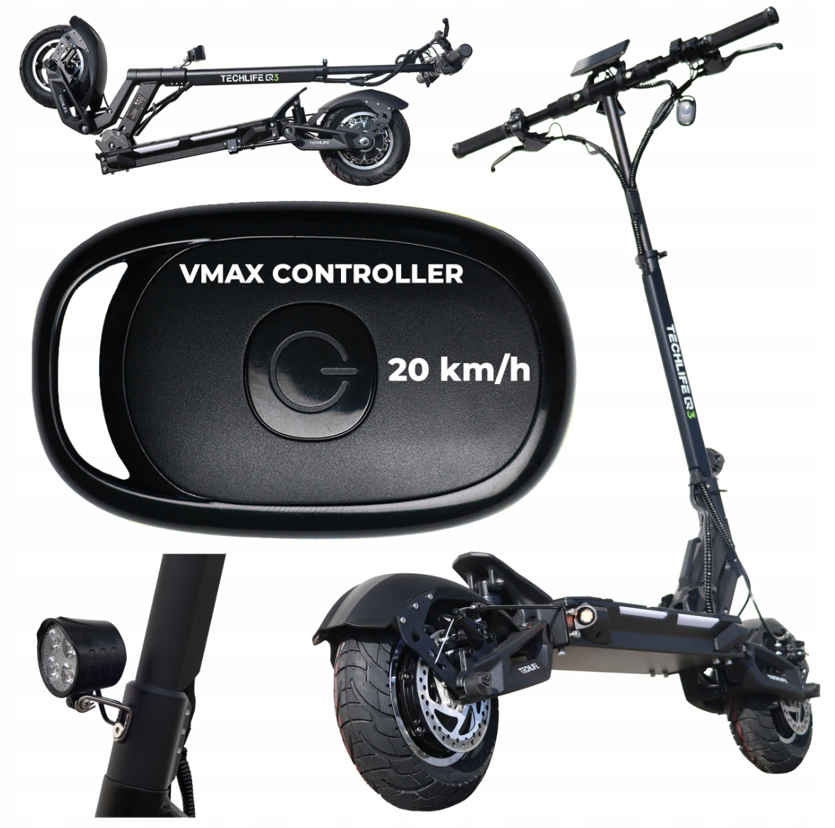 Hulajnoga Elektryczna Techlife Q3 V2 2026 1365W 16,5AH +pilot| Zasięg 60KM