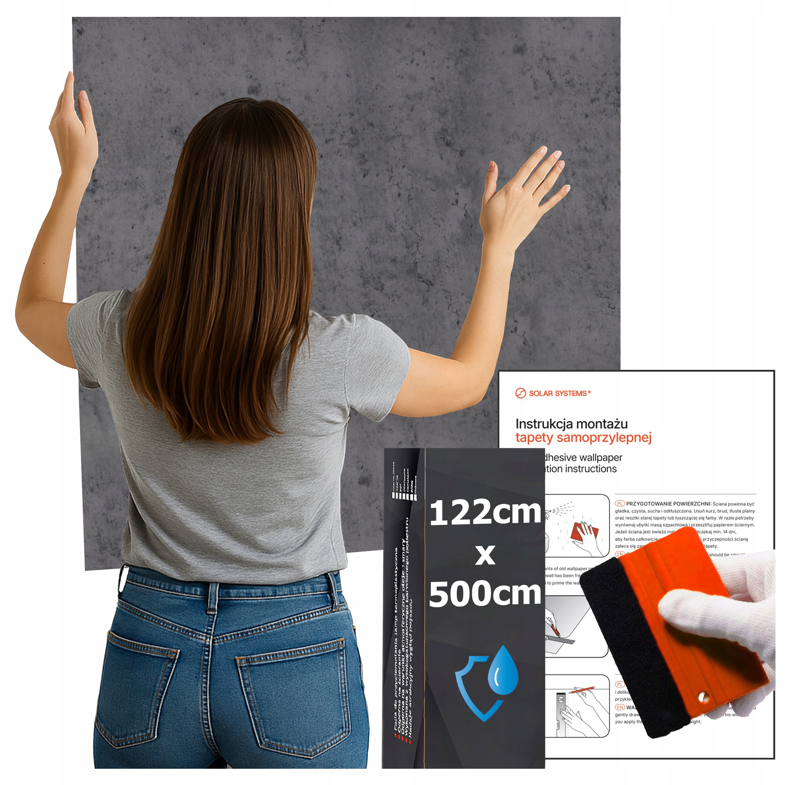 Samolepiaca tapeta Vodotesná do kuchyne na stenu Nábytok Šedý betón