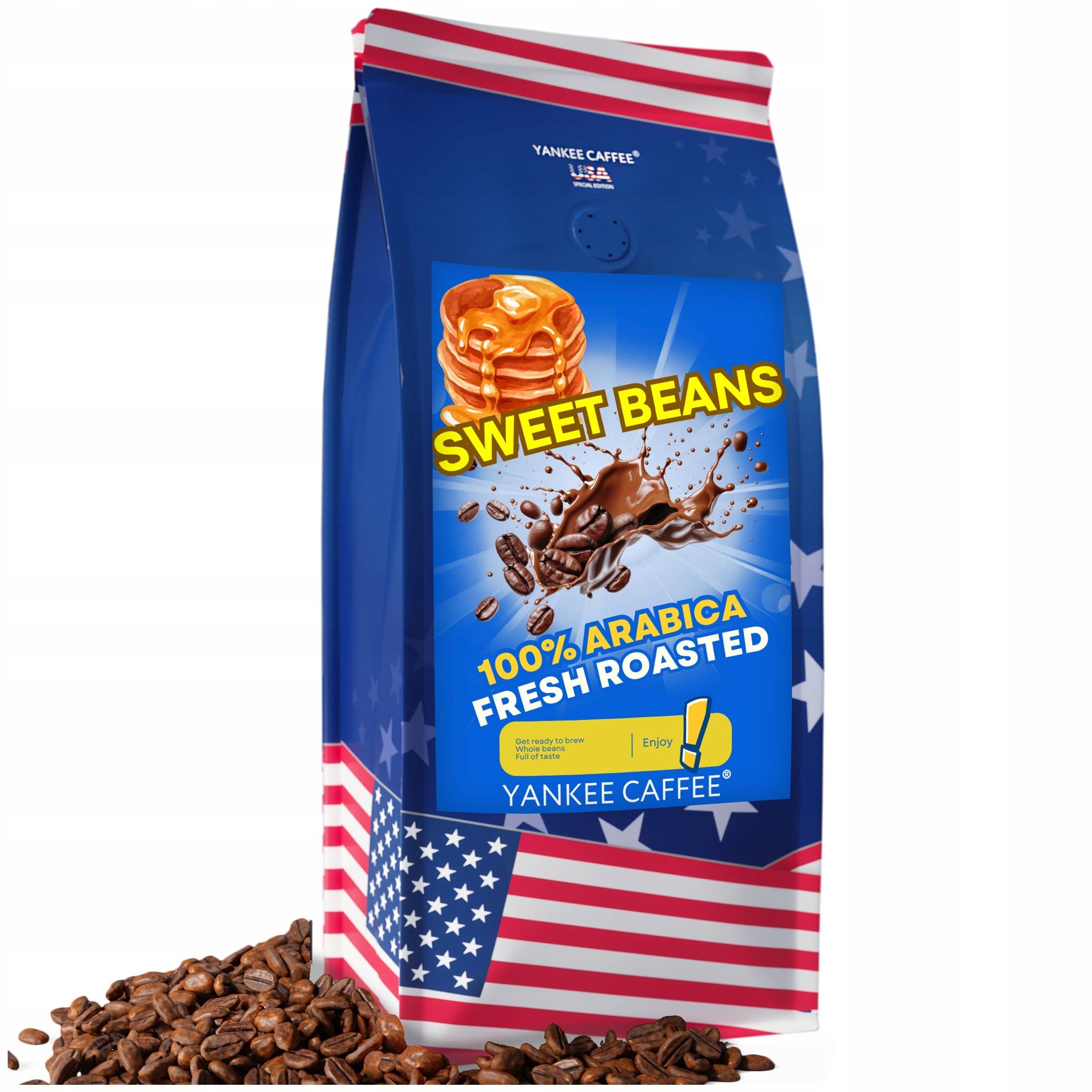 Káva zrnková do kávovaru 1kg Čerstvě pražená 100% Arabica Sweet Beans