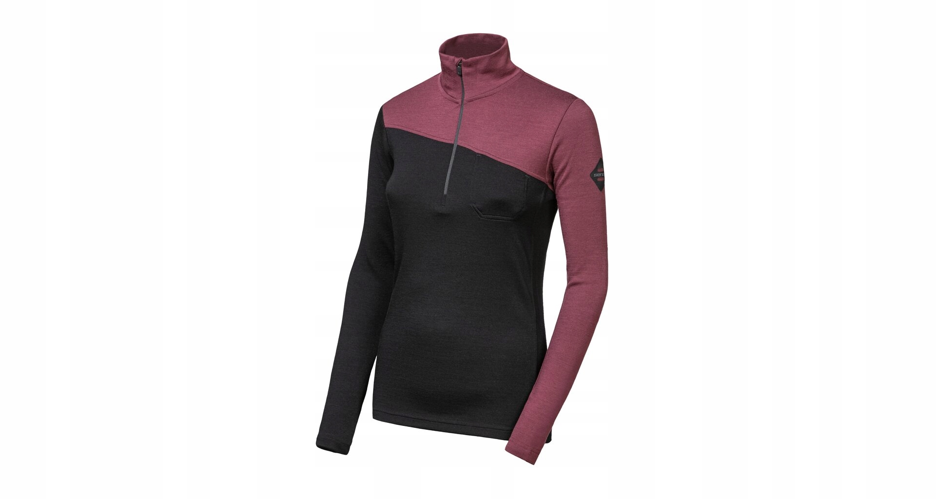 Sensor Merino Extreme Up Dámská Mikina Dl.rukáv Zip černá/port Red Velikost