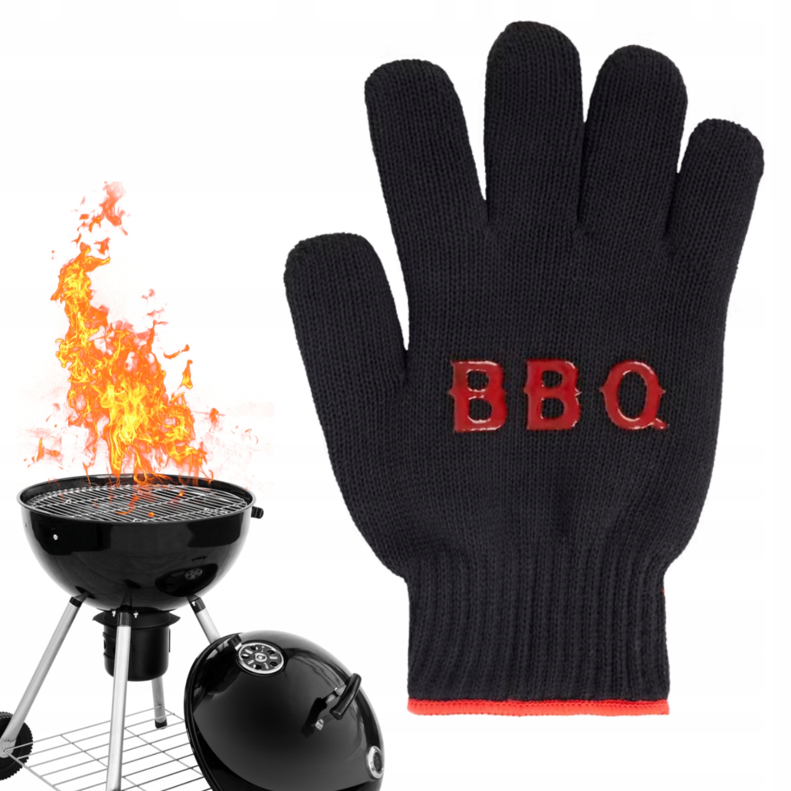 

Rękawica do Grilla grillowania czarna Kuchenna Bbq