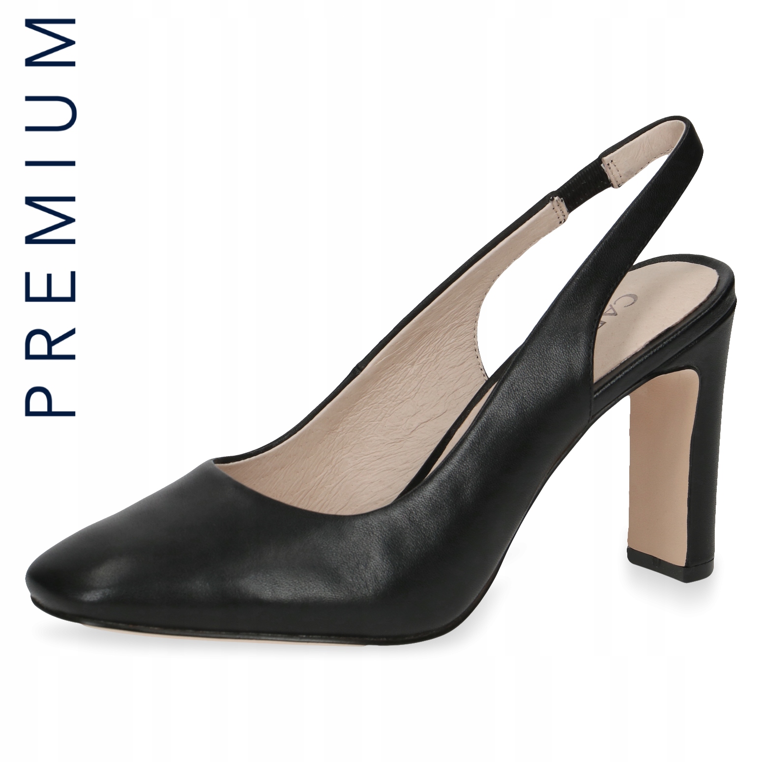 Caprice lodičky Twiggy na podpatku bez paty, černé [29601-20-022] vel. 40