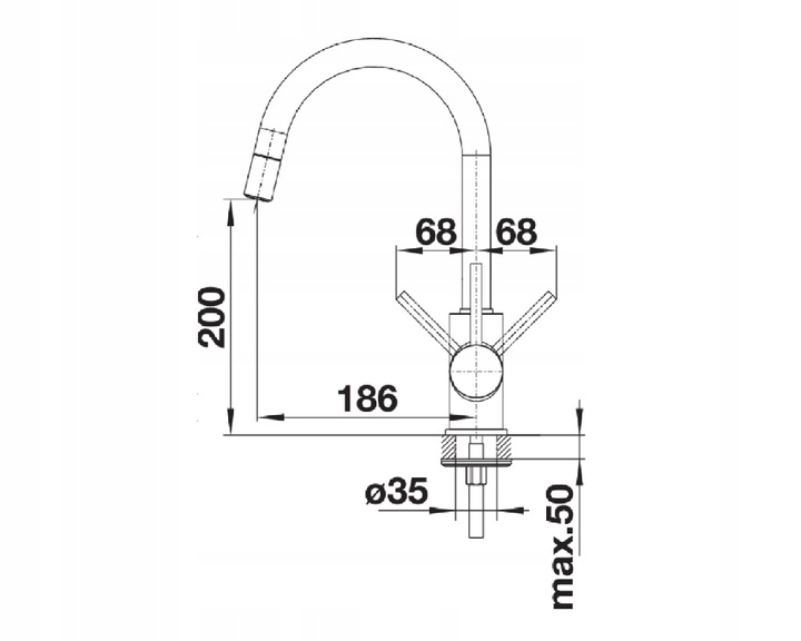 BATERIA KUCHENNA BLANCO MIDA-S CZARNY MAT 526653 Marka Blanco