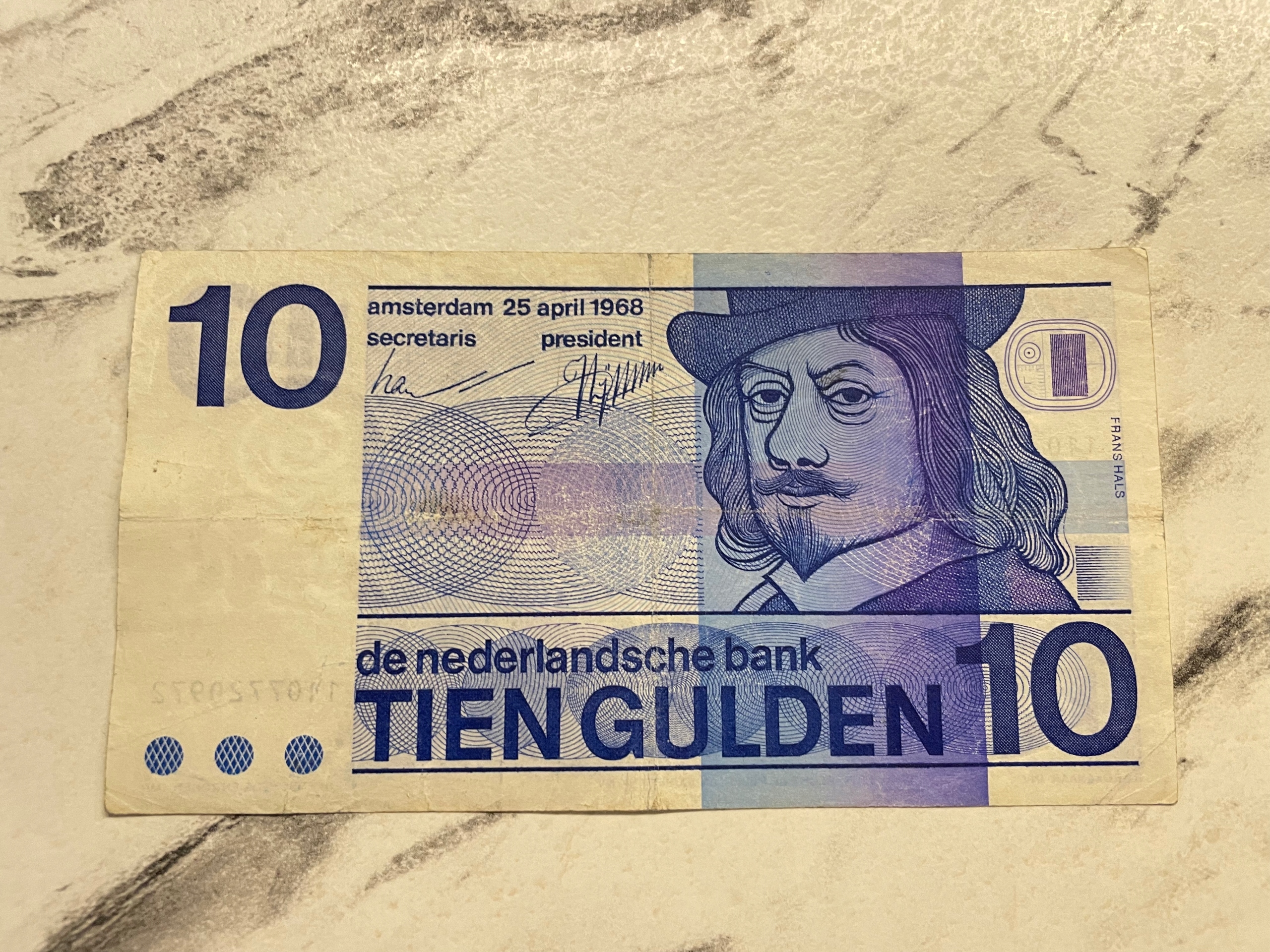 Niderlandy - 10 gulden - 1968