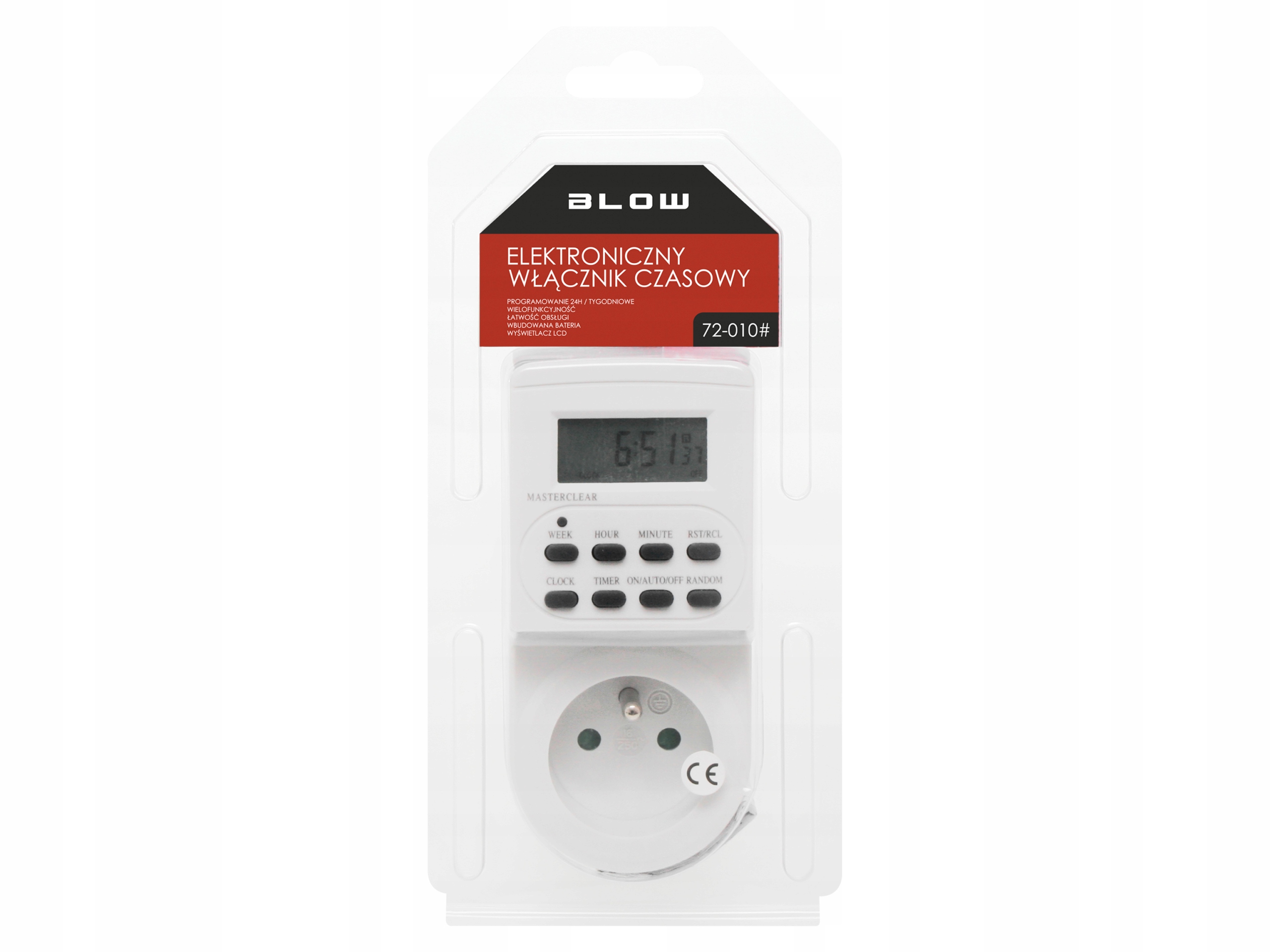 PROGRAMATOR CZASOWY ELEKTRONICZNY WŁĄCZNIK CYFROWY LCD WYŁĄCZNIK TIMER 7DNI Rodzaj programator czasowy