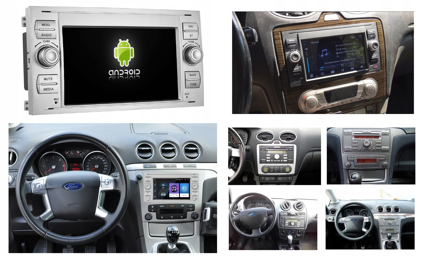 RADIO ANDROID GPS WIFI BT FORD KUGA S-MAX C-MAX CARPLAY WIFI USB MODEM SIM Stan opakowania oryginalne