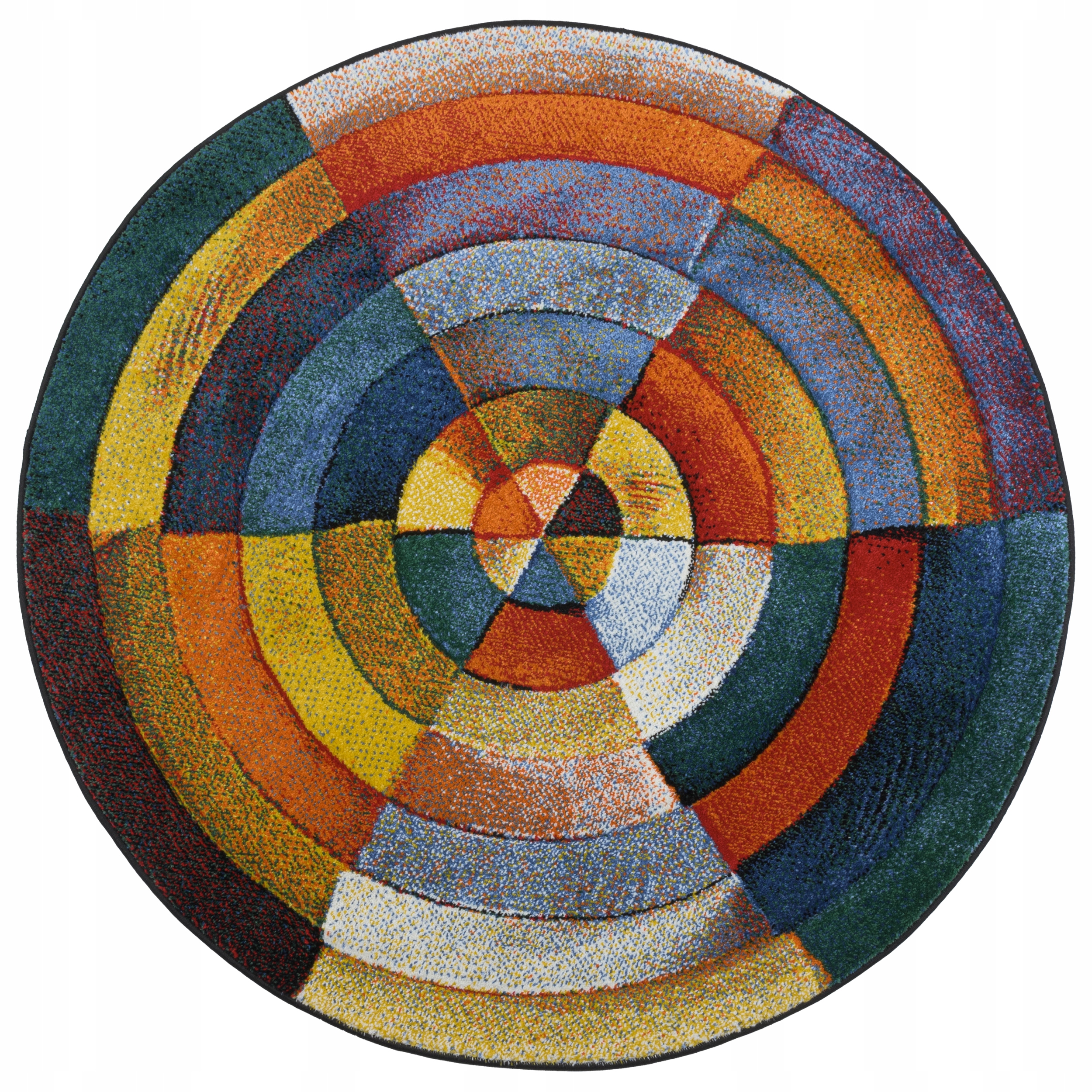 Okruhý Klasický Koberec Farebný Do Izby Retro Mäkký Príjemný Hustý 120CM