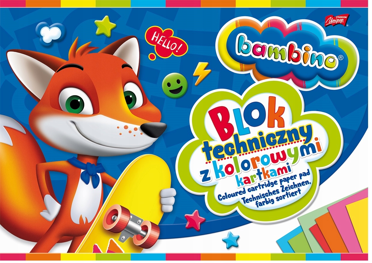 

Blok techniczny A4 kolor 10 kartek Bambino 1567