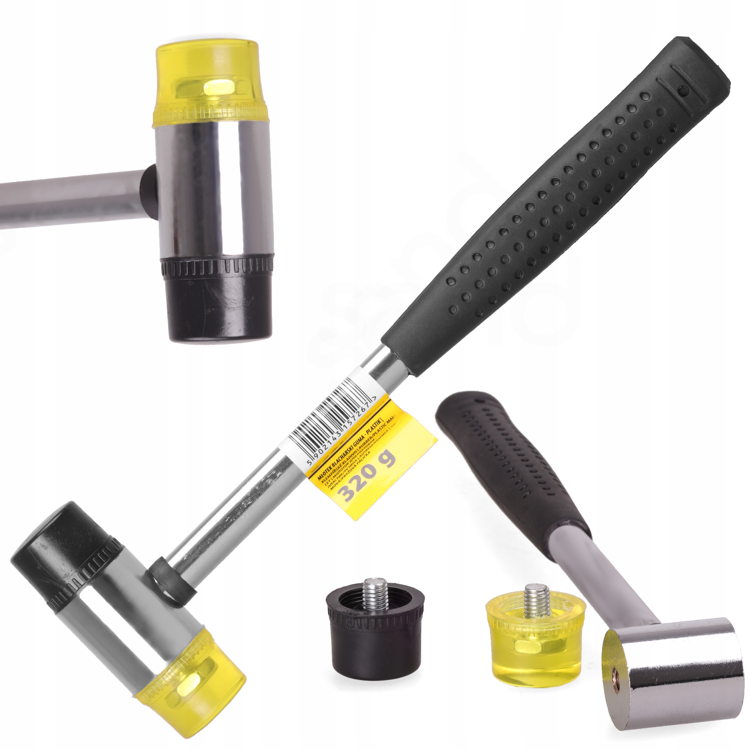 

Młotek Obuch Blacharski Plastik Guma Metalowy 320g