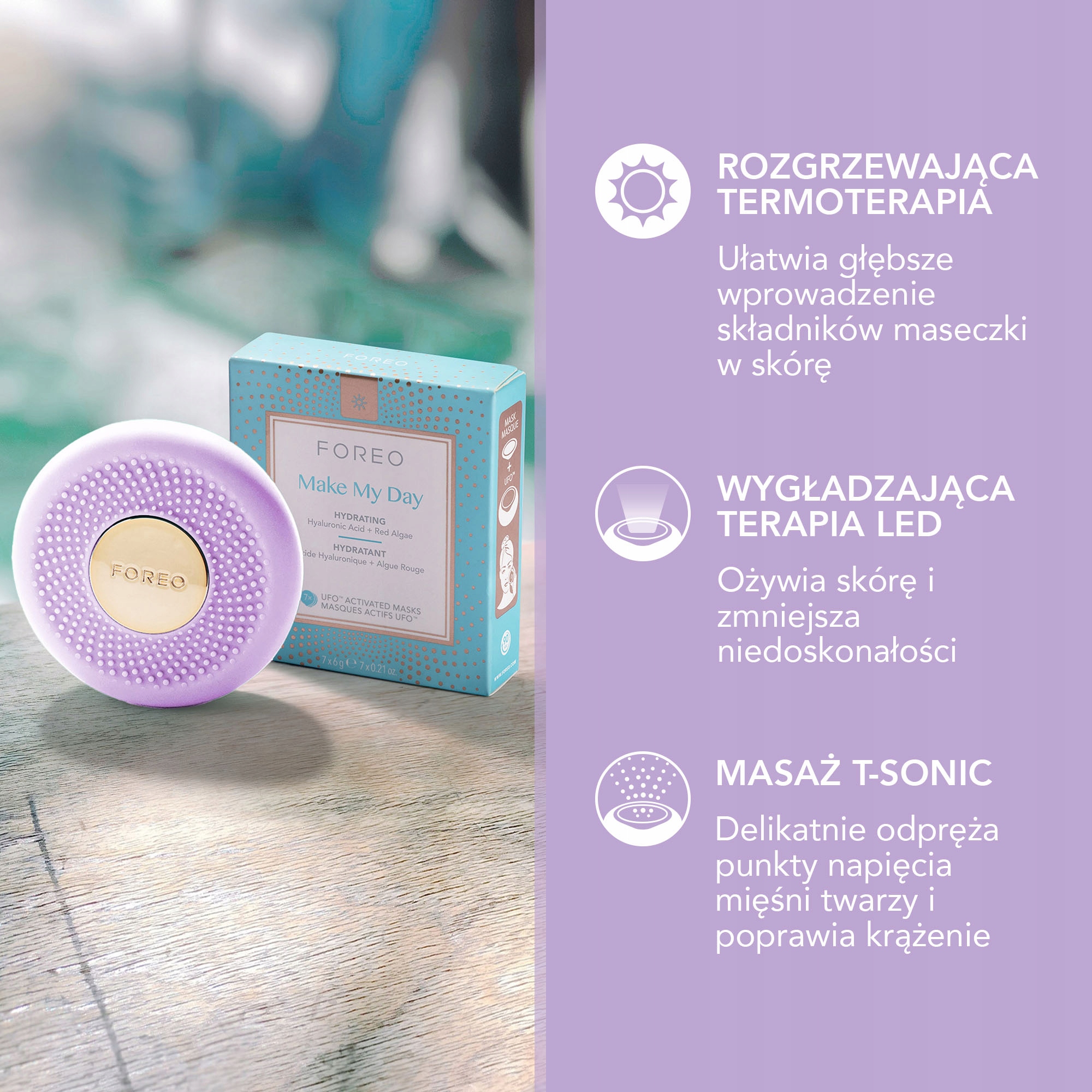 FOREO UFO 3 go, Lawenda Kod producenta F1597